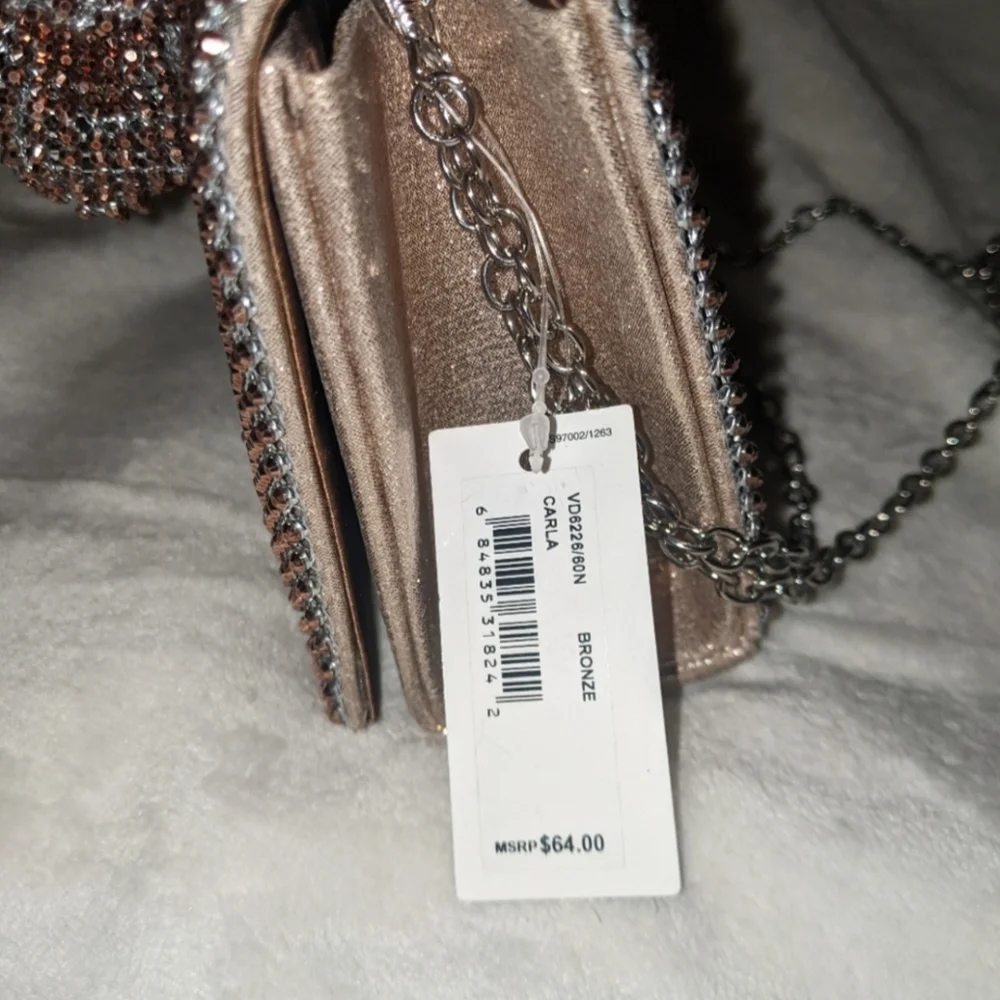 Jessica McClintock Beaded Tan Bag